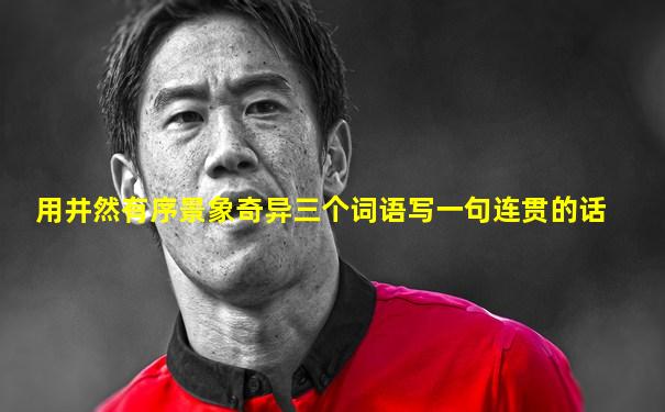 用井然有序景象奇异三个词语写一句连贯的话