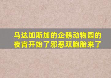 马达加斯加的企鹅动物园的夜宵开始了邪恶双胞胎来了